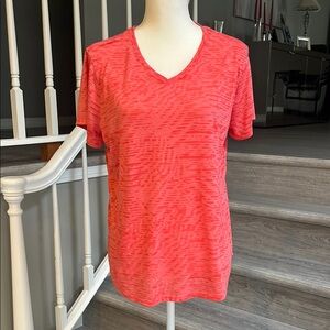 Tek Gear Pink Fitted V-Neck T-Shirt